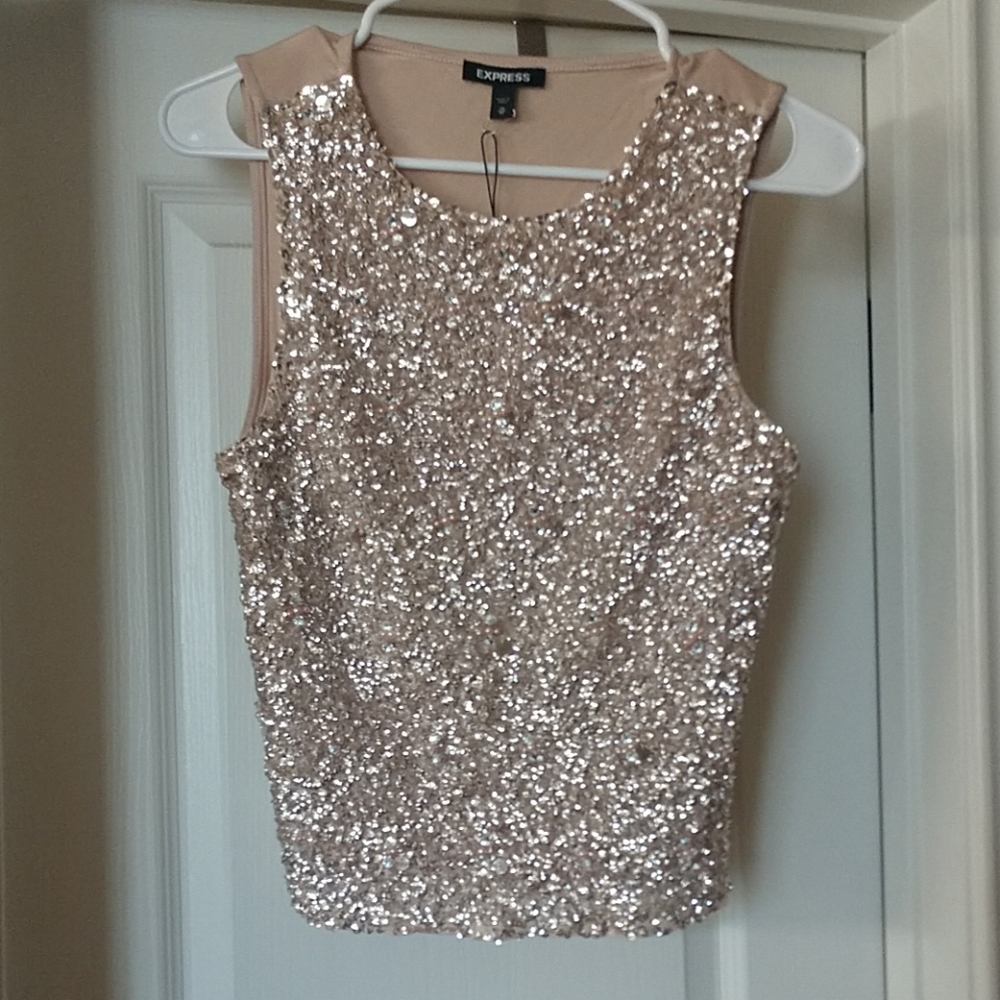 Sequin crop top